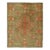 Antique Turkish Oushak Rug in Green Field, Red, Orange & Rich Colorful Accent For Sale