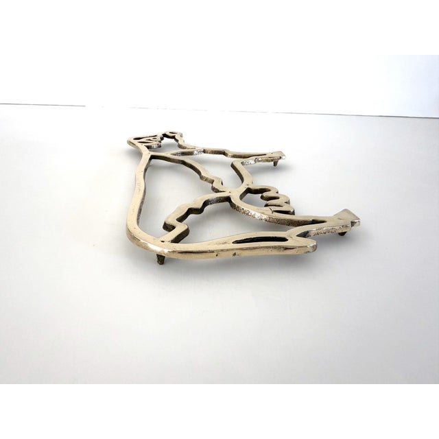Vintage Brass Cow Trivet For Sale - Image 12 of 13