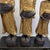 Set of Three Large Carved Gilt Thai Monks on Scroll Base, Late 20th Century For Sale - Image 10 of 14
