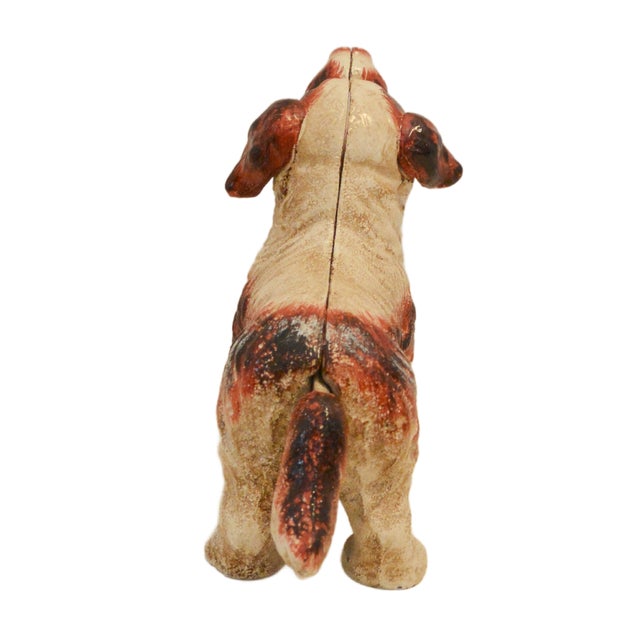 Metal Vintage Cavalier King Charles Spaniel Mechanical Cast Iron Puppy Bank For Sale - Image 7 of 11