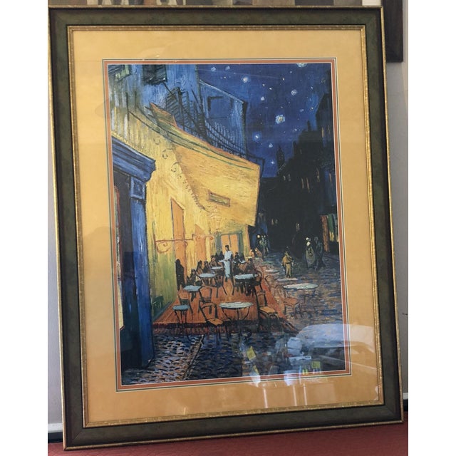 Oversized Van Gogh "Café Terrace at Night" Custom Framed Art For Sale - Image 11 of 11