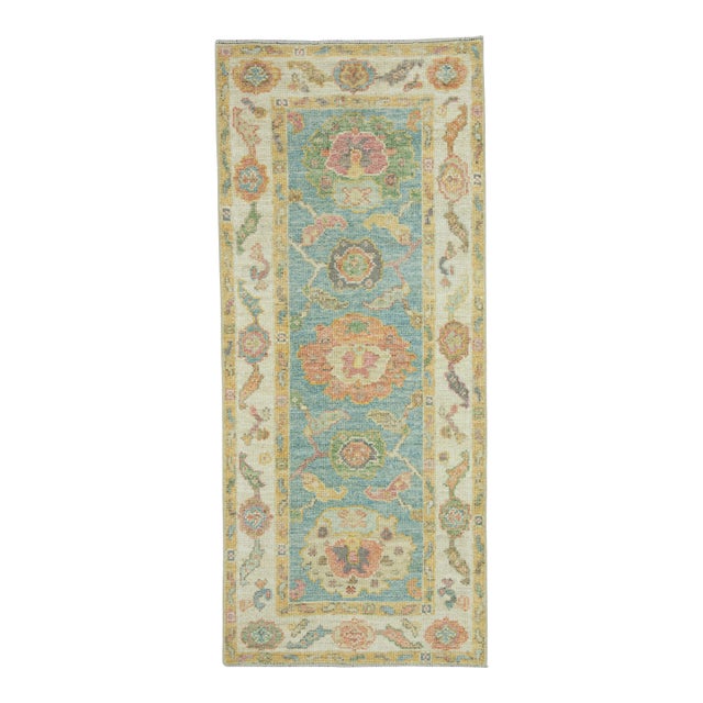 Turkish Oushak Runner Rug 2'8" x 6'2" #17423 For Sale