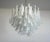 Vintage Italian Murano Chandelier with 53 Transparent Lattimo Glass Petals from Mazzega, 1982 For Sale - Image 10 of 13