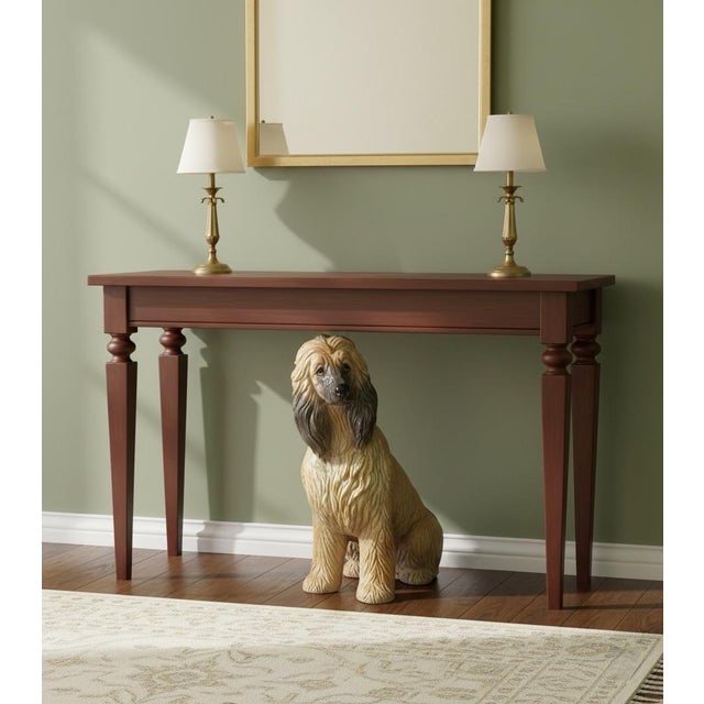 Tan Monumental Glazed Afghan Hound Figure, Made in Italy For Sale - Image 8 of 10