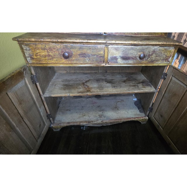 Early 19th Century Painted Pine Glazed Cupboard For Sale - Image 9 of 10