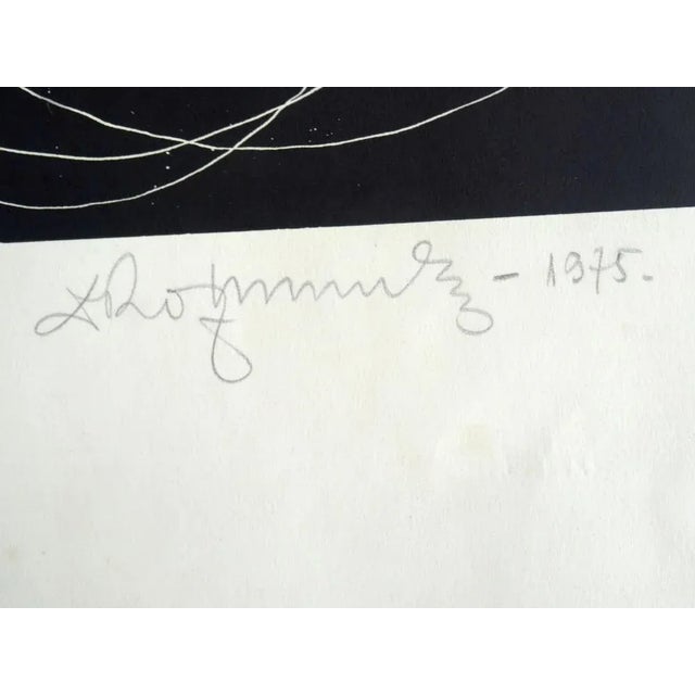 Contemporary Dainis Rozkalns, Wings, 1975, Woodcut For Sale - Image 3 of 4