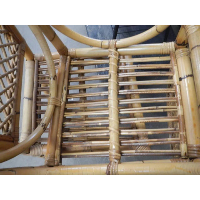 1970s Set of Bamboo Chairs, Italy, 1970s For Sale - Image 5 of 10