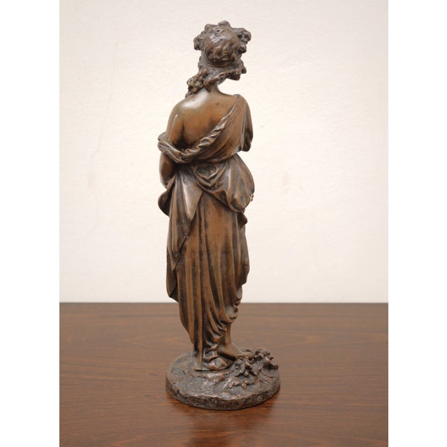 European Artist, Allegorical Young Woman Spring, 19th Century, Bronze For Sale - Image 10 of 11