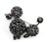 Vintage Jet Bead Poodle Brooch For Sale - Image 4 of 4
