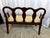 Vintage Queen Anne Style Triple-Back Walnut Settee With Stripe Satin Cushion For Sale - Image 12 of 12