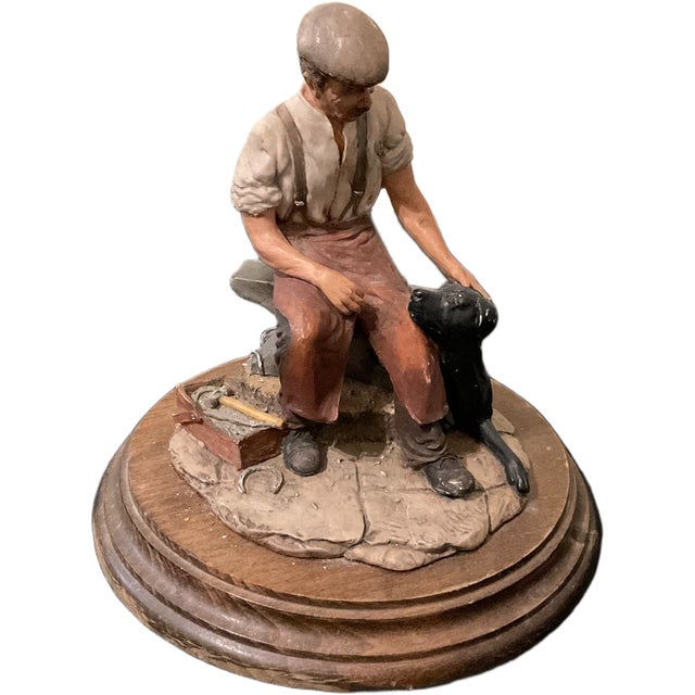 Plastic Hand Painted Figurine of Blacksmith's Rest from Richard Cooper & Co., Stratford Upon Avon, England, 1970s For Sale - Image 7 of 7