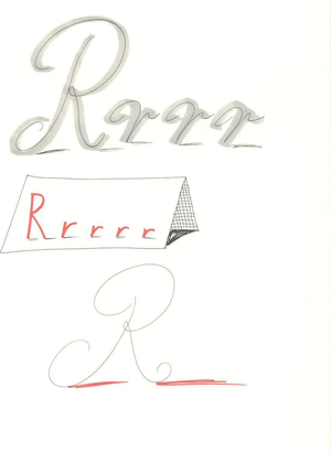 David Hockney, R from Hockneys Alphabet, Lithograph, Framed