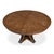 Brown Transitional Round Dining Table, Medium - Light Brown Oak With Hammered Iron Accents For Sale - Image 8 of 11