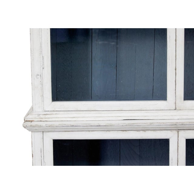 Rustic 19th Century Painted Glazed Cabinet, 1890s For Sale - Image 3 of 9