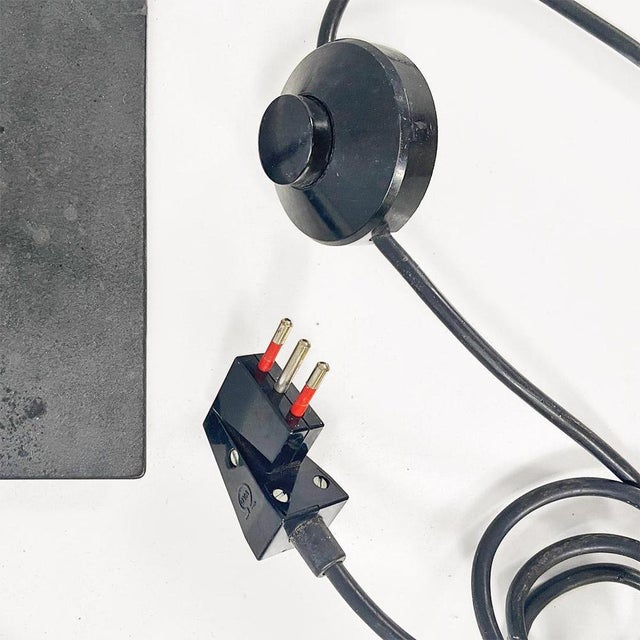 Modern Italian Italian Lamp in Metal and Opal Glass, 1980s For Sale - Image 14 of 15