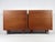 Mid 20th Century Pair of Vintage Original Mid-Century Modern Walnut Finish All Wood Display Cabinets With Adjustable Shelves and Sliding Wire Glass Doors For Sale - Image 5 of 18
