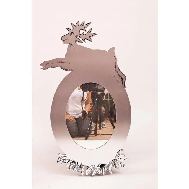 Boho Chic Pair of "Dear Celia" Mirrors For Sale - Image 3 of 5