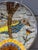 Late 20th Century Vintage Brazilian Butterfly Wing Bird Tray Wall Art, Round Lucite and Steel For Sale - Image 5 of 5