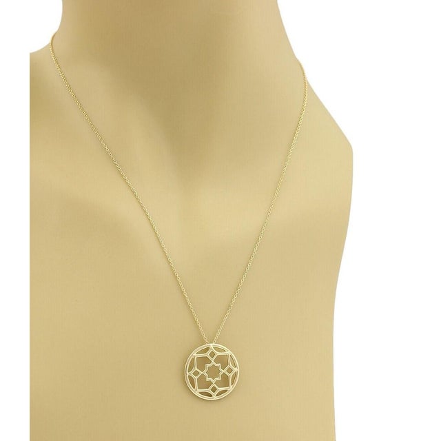 Contemporary Mid 20th Century Tiffany & Co. Picasso 18k Yellow Gold Small Zellige Pendant Necklace For Sale - Image 3 of 7