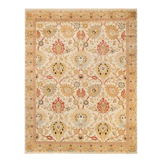 Eclectic, One-of-a-Kind Hand-Knotted Area Rug - Ivory, 9' 2" x 11' 8" For Sale