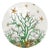 Coral Reef Vegan Leather Round Pebble Placemat White Green, Set of 4 For Sale
