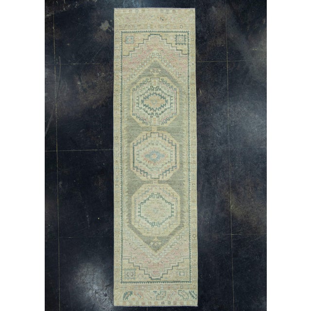 Brown Turkish Oushak Rug 2'11" x 10'3" #19249 For Sale - Image 8 of 8
