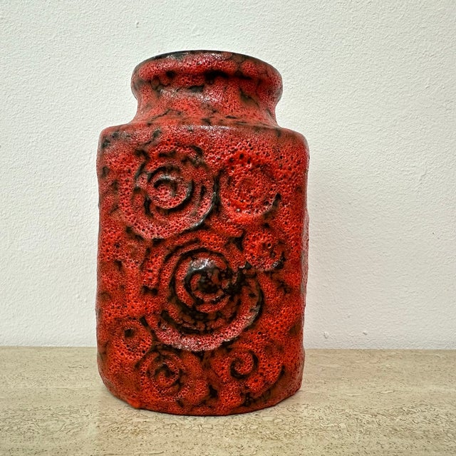 West German Ceramic Vases from Scheurich, 1970s, Set of 6, in Good conditions. Designed 1970 to 1979