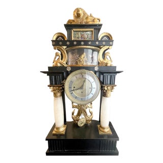 Portal Clock Vienna with Integrated Musical Mechanism For Sale