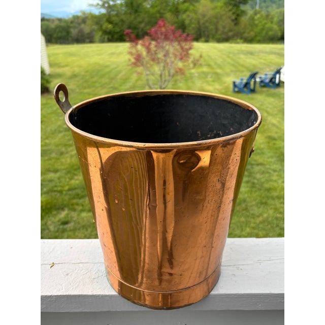 American Late 19th / Early 20th C. Copper Fireplace Scuttle / Bucket For Sale - Image 3 of 9