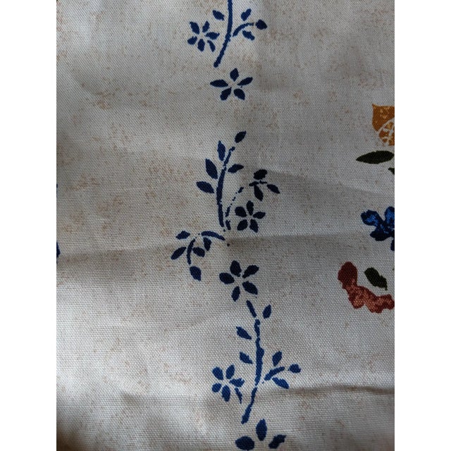Vintage English Cottage Block Print Style Schumacher Fabric 1.8 Yards For Sale - Image 13 of 15