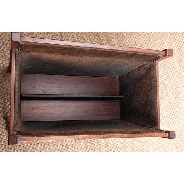 Danish Magazine Rack in Rosewood and Leather, 1960 For Sale - Image 12 of 13