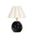 Contemporary Giorgio Black Glass Mini Lamp, Natural Brass with Oyster Scalloped Shade For Sale - Image 3 of 3