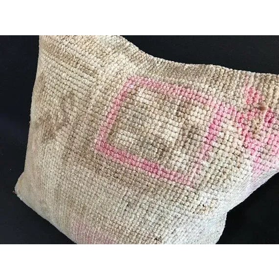 Handwoven Wool Oushak Vintage Pillow Case For Sale - Image 9 of 11