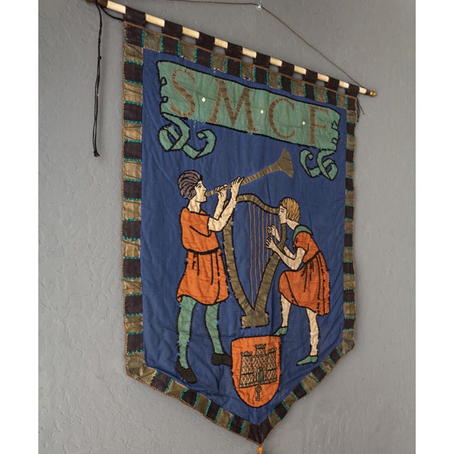 Antique British Music or Choral Procession Banners Orford Castle Suffolk For Sale - Image 12 of 17