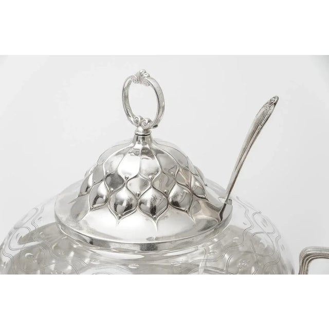 Art Nouveau Silver Plate & Crystal Punch Bowl WMF For Sale - Image 4 of 12