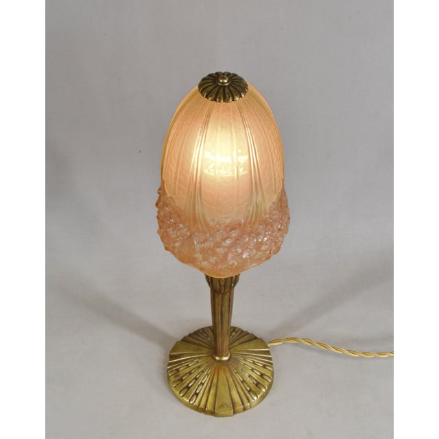 Art Deco French Art Deco Lamp by Hettier Et Vincent & Muller Freres - 1920s France For Sale - Image 3 of 14