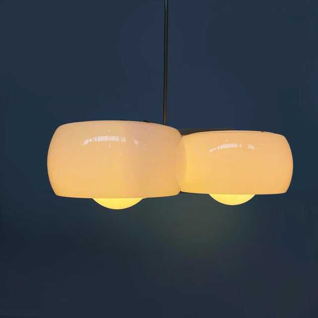 Artemide Italian Mid-Century Modern Triclinio Chandelier attributed to Angelo Mangiarotti for Artemide, 1970s For Sale - Image 4 of 18