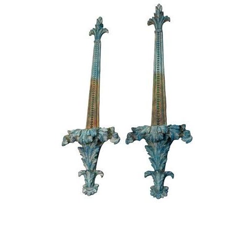 Vintage Neoclassical Acanthus Architectural Wall Ornaments, Pair For Sale - Image 14 of 14