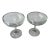 1970s Glass Anniversary Champagne Glasses - a Pair For Sale