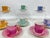 1990s Rare Complete 1990s Pottery Barn Japanese Iridescent Demitasse Set — 16 Pieces For Sale - Image 5 of 11