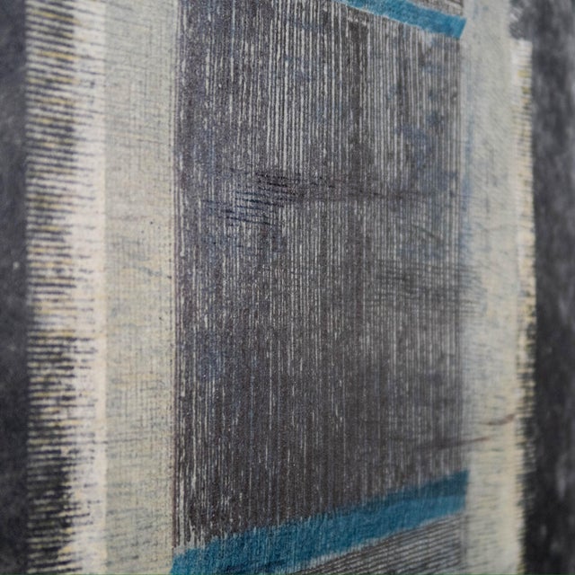 Metal Signed 1984 Abstract Acrylic & Silkscreen by Michelle Knowblauche, Framed For Sale - Image 7 of 12