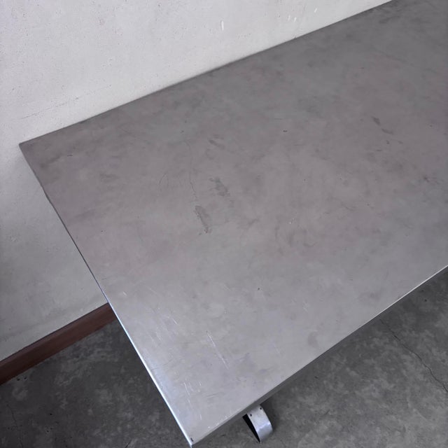 Bistro Table with Stainless Steel Top For Sale - Image 5 of 6