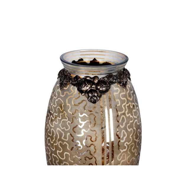 Art Deco Glass Vase, 20th Century, 1920s For Sale - Image 4 of 5