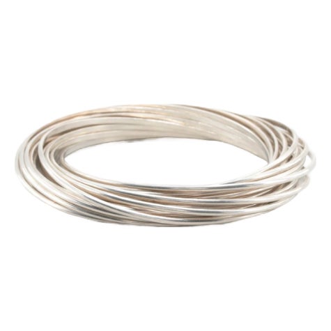 1970s Silpada Sterling Silver Interlocking Bangle For Sale