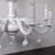 Handcrafted 10-Arm Chandelier in Coated Glass For Sale - Image 9 of 18