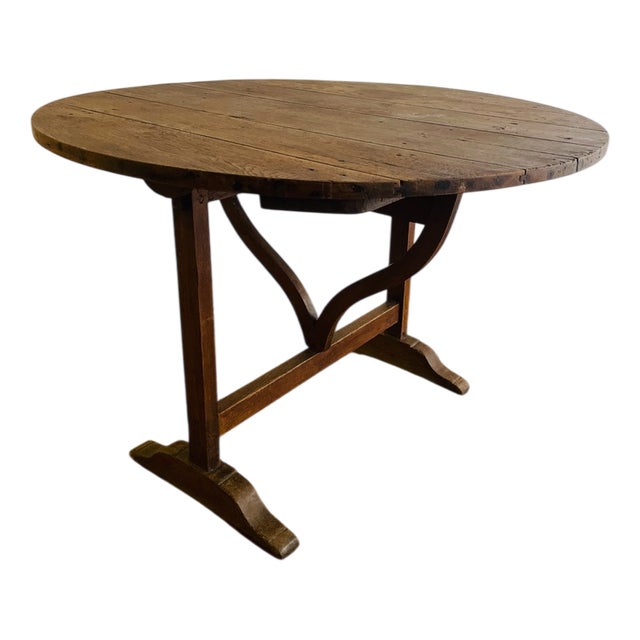 French Dining Table in Oak For Sale