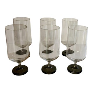 Vintage Mid-Century Modern Rosenthal Variation Smoke Pilsner Beer Glasses - Set of 6 For Sale