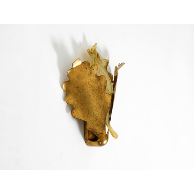 2000 - 2009 Vintage Gold-Plated Glass and Metal Wall Lamp by Banci Firenze, Italy, 2000s For Sale - Image 5 of 18