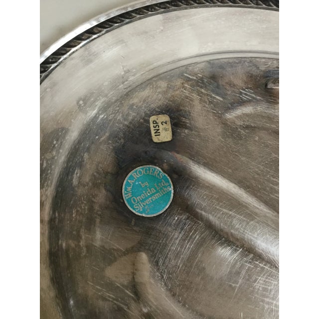 Vintage Oneida Ltd Silversmith Footed Meat Tray For Sale In Orlando - Image 6 of 7