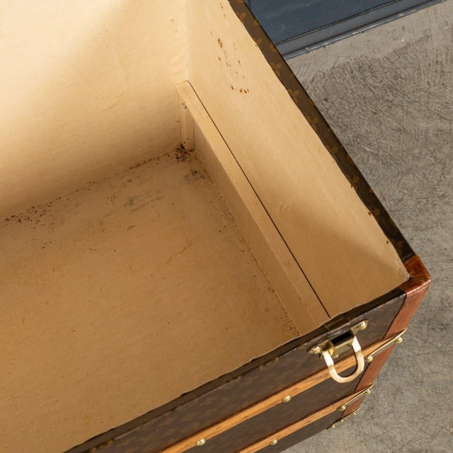 Antique Steamer Trunk in Monogram Canvas from Louis Vuitton, France, 1920 For Sale - Image 12 of 18